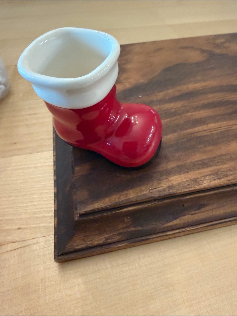 Nora Fleming Red and White Santa Boot Mini